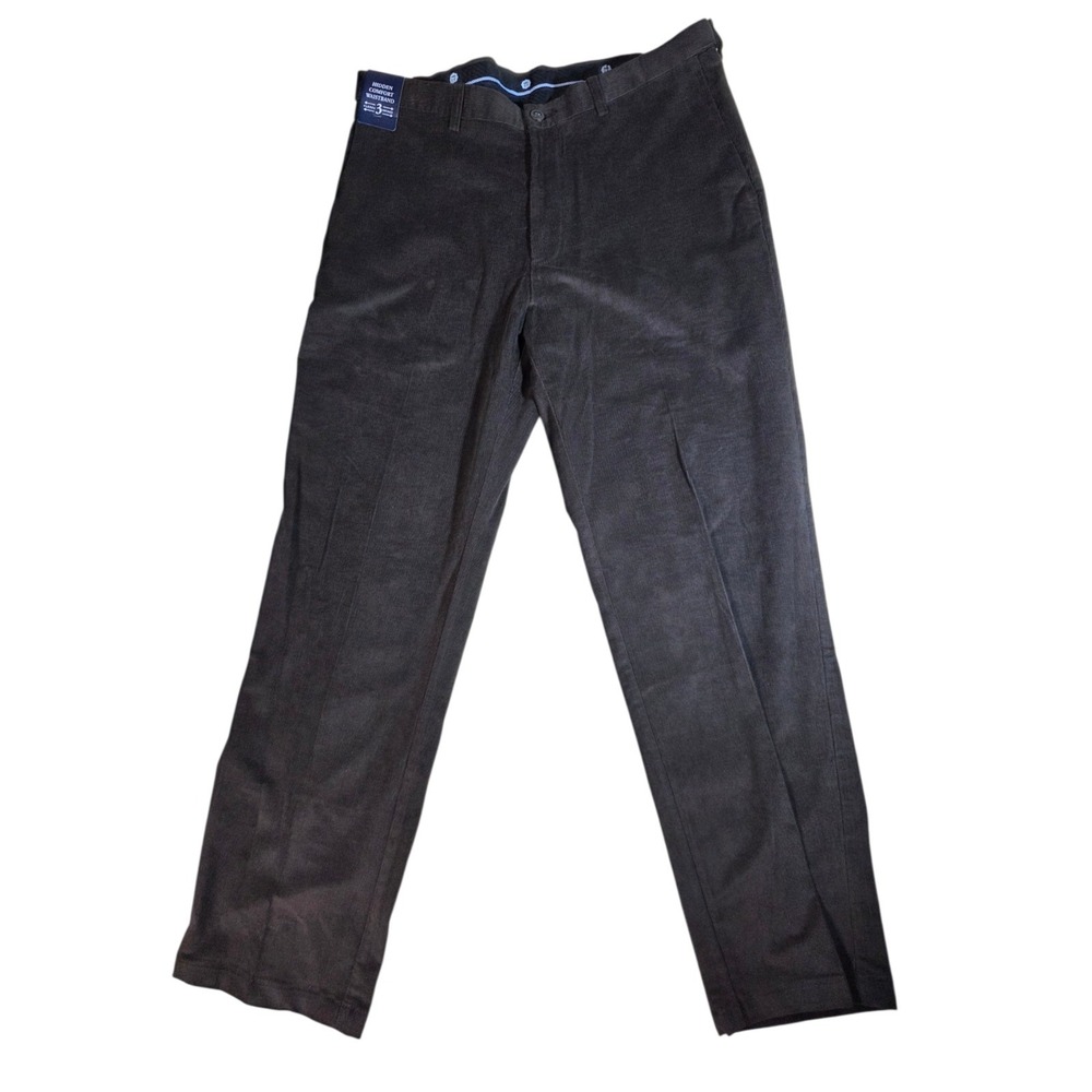 Haggar Brown Corduroy Classic Stretch Straight Pants 38x32 NWT